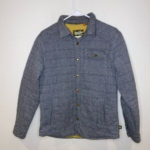 Howler Bros Quilted Jacket Men's S Gray Outdoor Primaloft Snap Closure